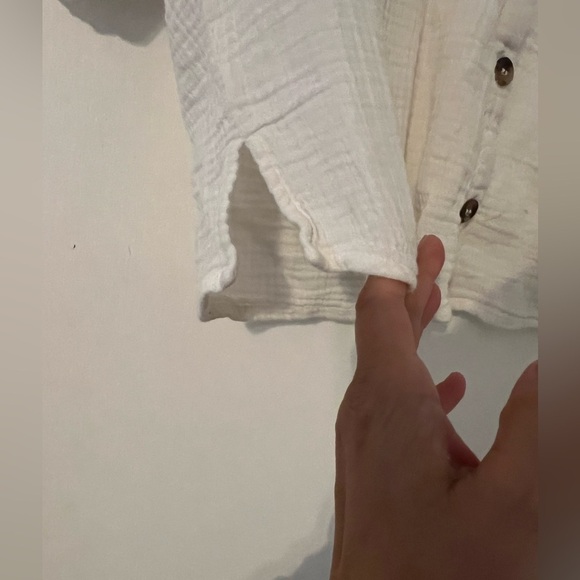 Sanctuary Textured White Shirt size XL (SKUK111) - Picture 7 of 12